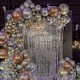Matte foil fringe curtain, 4pks/lot