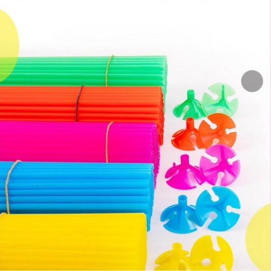 Colorful balloon holder with tray, 100pcs/lot