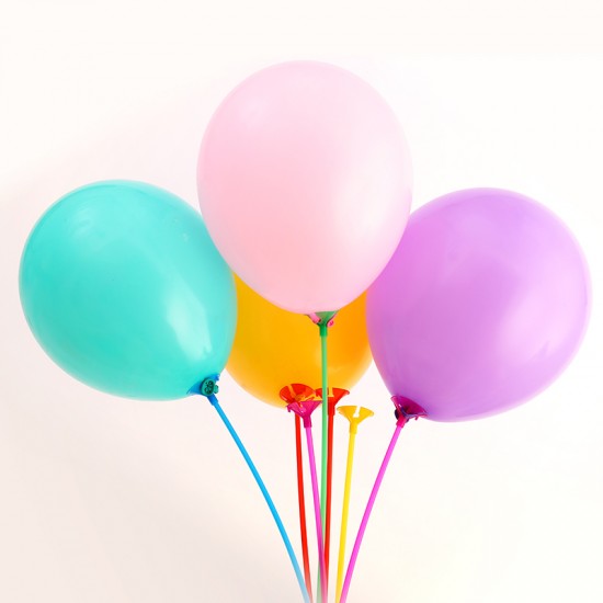 Colorful balloon holder with tray, 100pcs/lot